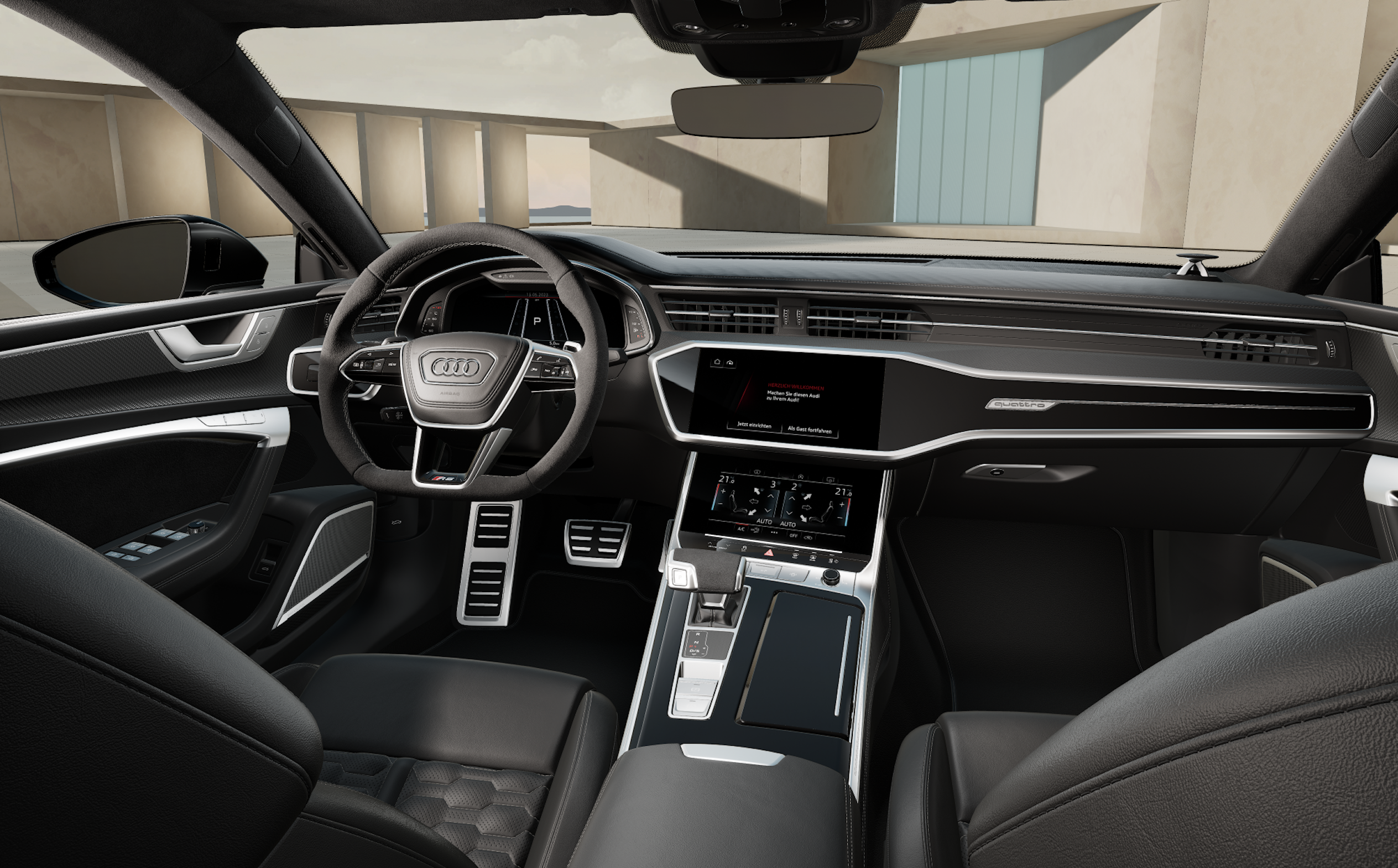 AUDI RS7 SPORTBACK PERFORMANCE | SKLADEM | NOVÉ ČESKÉ AUTO | V8 BITURBO 630 KONÍ | ŠEDÁ NARDO | ČERNÁ PROŠÍVANÁ KŮŽE | KERAMICKÉ BRZDY | MAX VÝBAVA | VIP SLEVA | NÁKUP ONLINE | AUTOiBUY.com